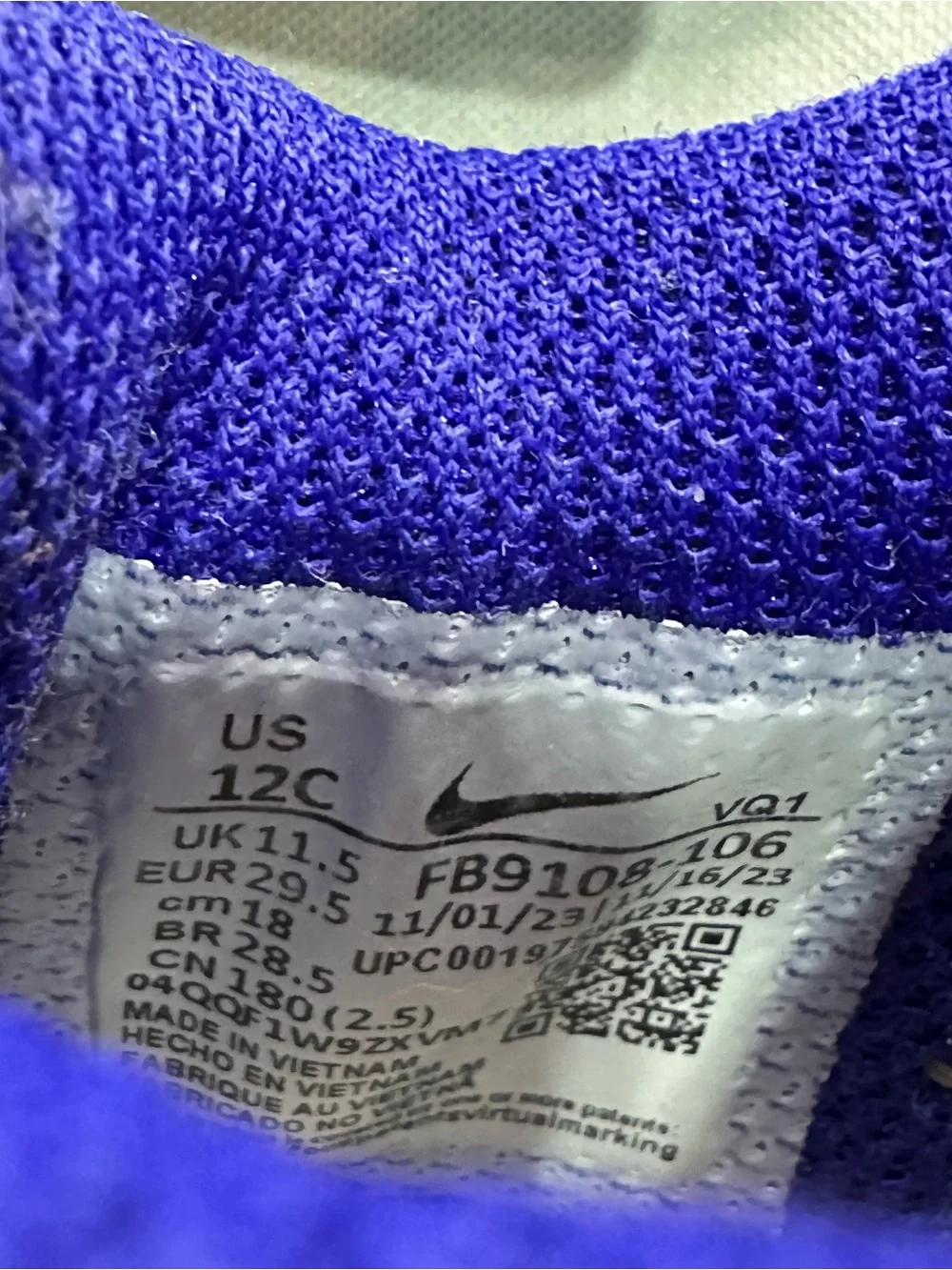 Nike Kids Blue and White Low-Top Sneakers